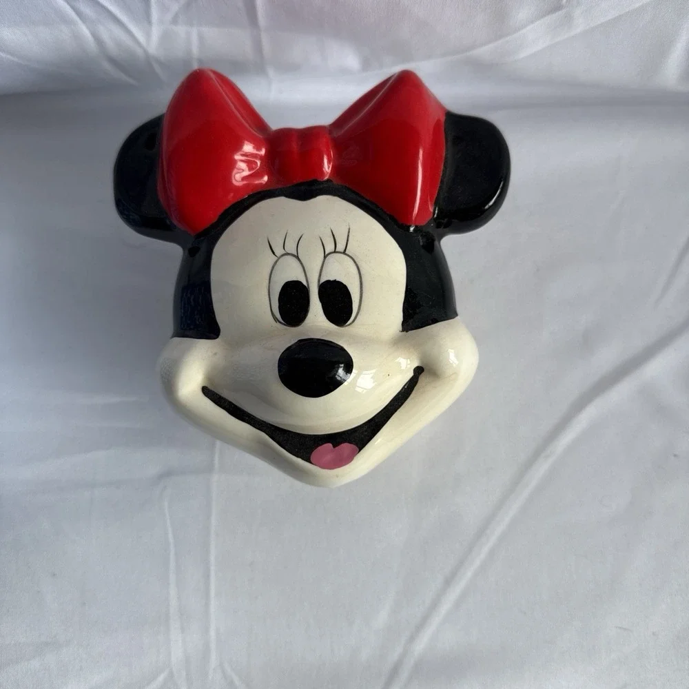Minnie Mouse Glass Candy Treat Jar Anchor Hocking Disney 16oz 3200/234